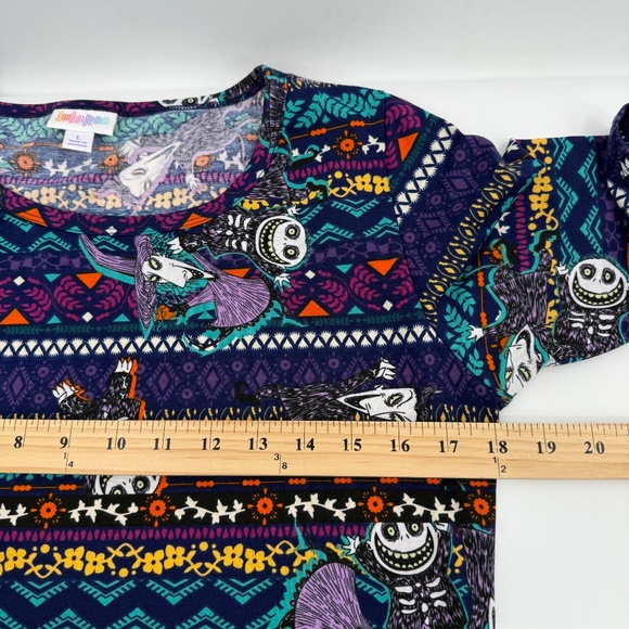 Lularoe Dress Women Large Disney Nightmare Before Christmas Multicolor Stretch - Picture 8 of 10